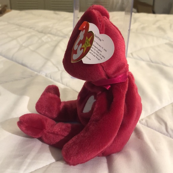 “Valentina” TY Beanie Baby, Red Bear, Vintage Collectible 1998 - Picture 10 of 11